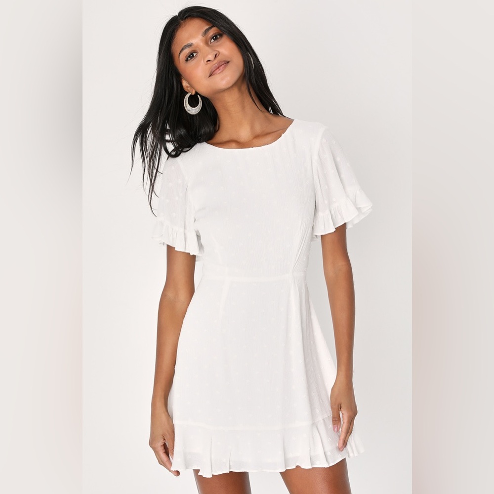 Lulus White Skater Dress XS